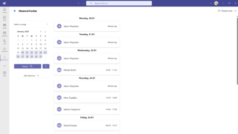 AbsenceTracker | Automatic Team Absence Tracking in Microsoft Teams